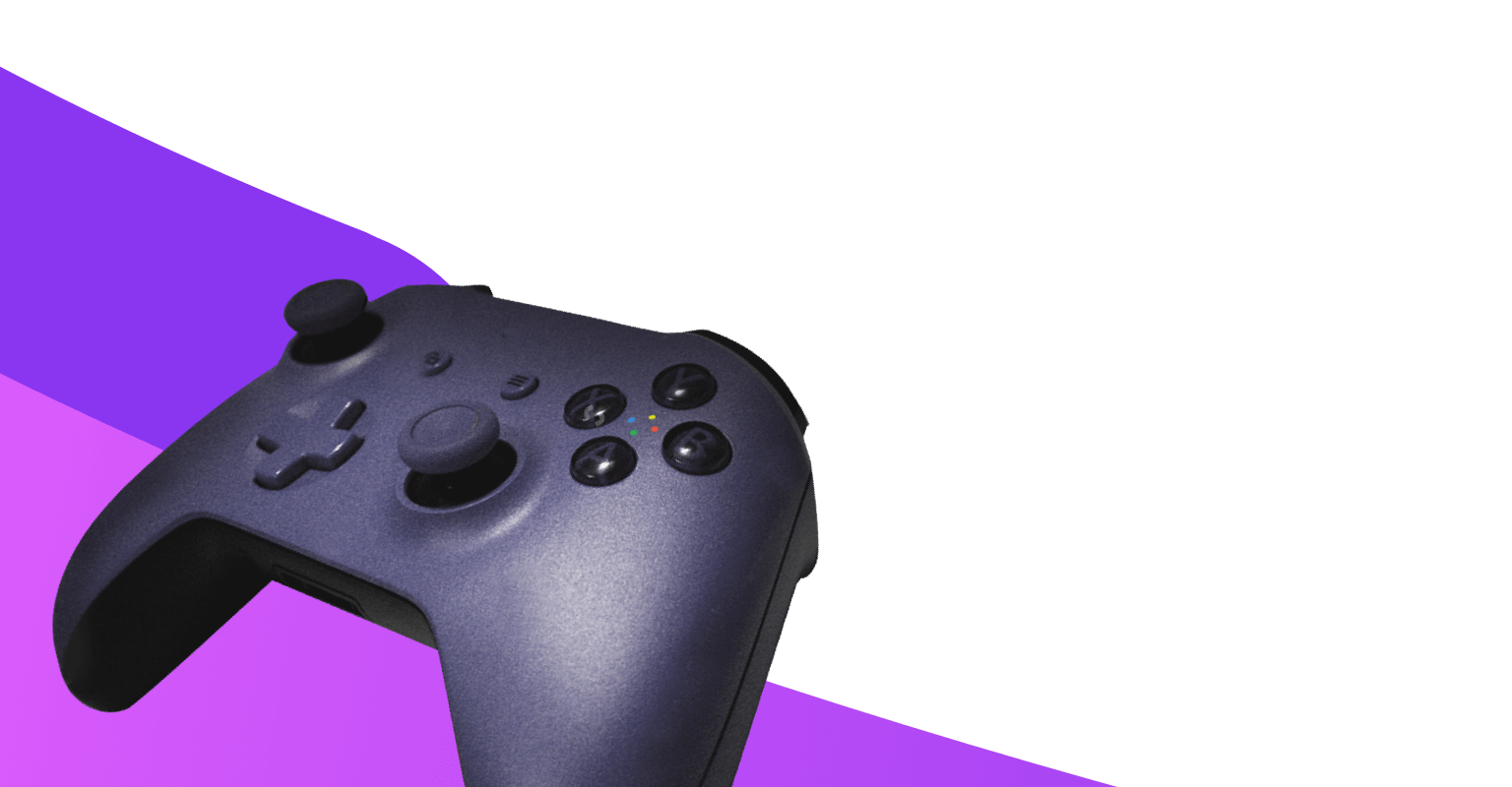 Gaming controller with pink flares