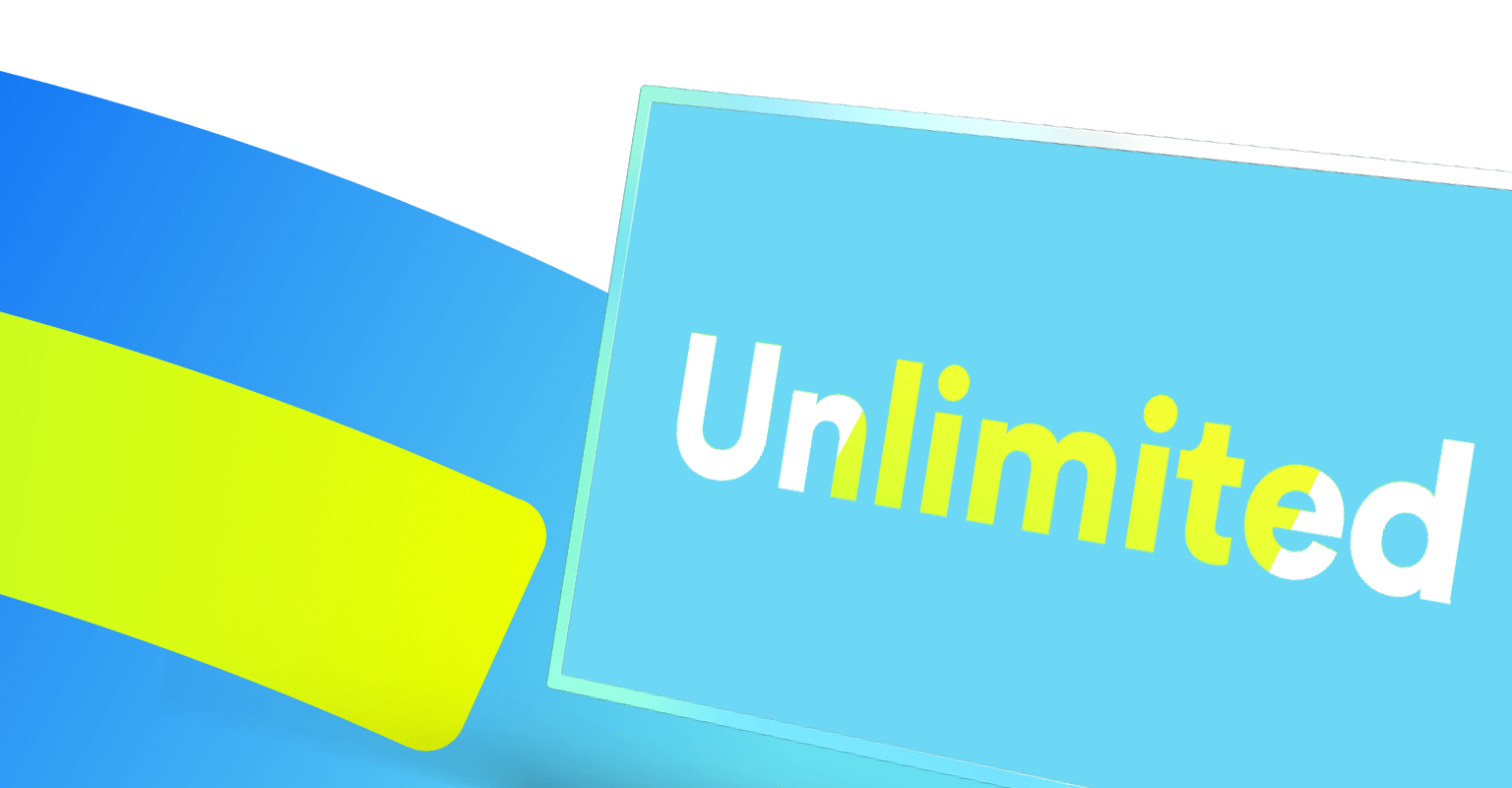 Unlimited text in a screen on blue and green flares